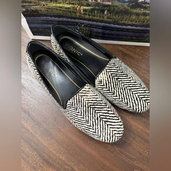 Vionic Willa Slip-On Zebra Print Loafers - Picture 3 of 9